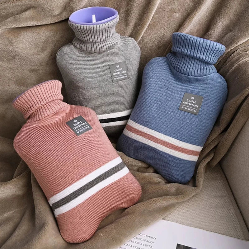 Snugheim Hot Water Bottle with Knitted Cover