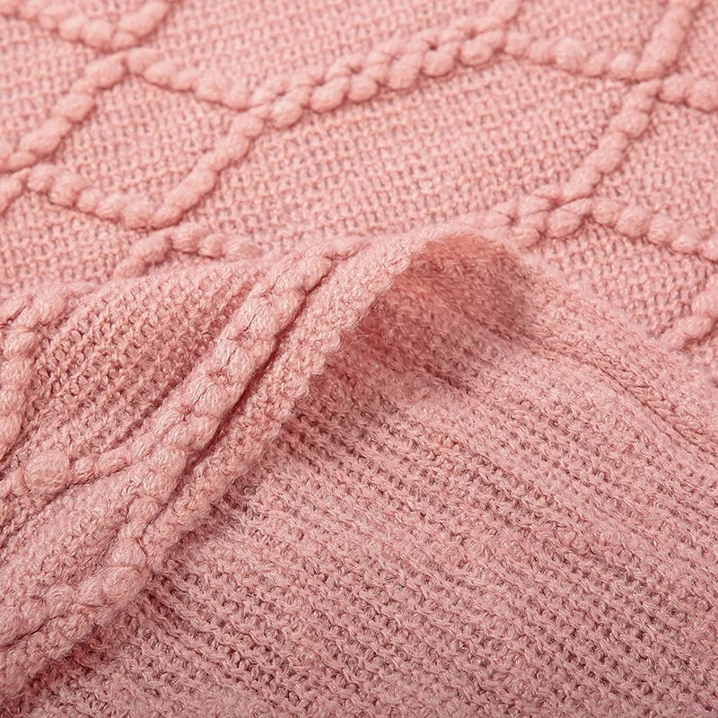 Snugheim Nordic Knitted Tassel Throw