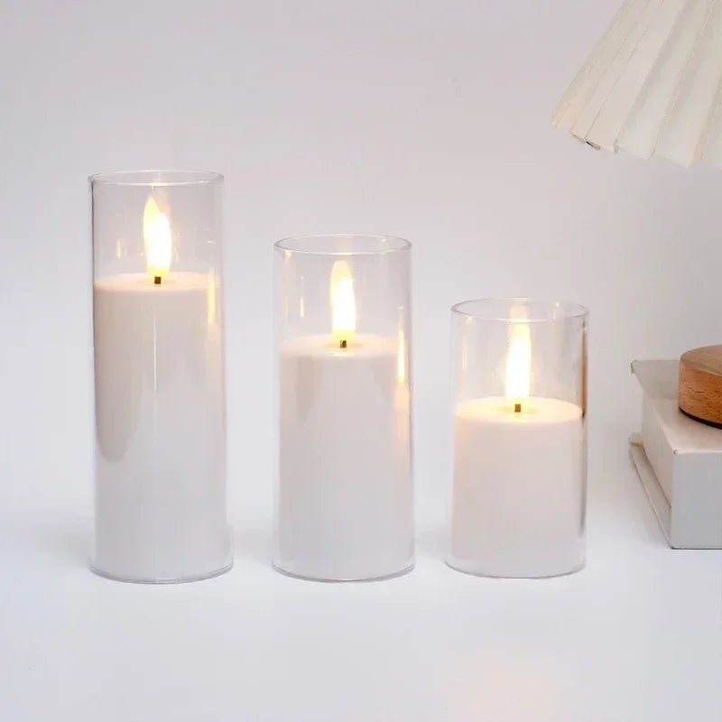 Snugheim Flameless LED Candles (Set of 3, Remote)