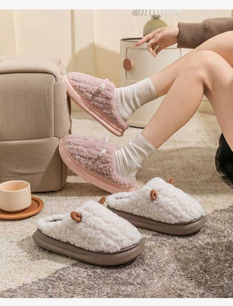 Snugheim Plush Fleece-Lined Slippers