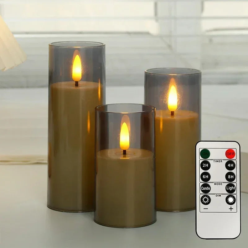 Snugheim Flameless LED Candles (Set of 3, Remote)