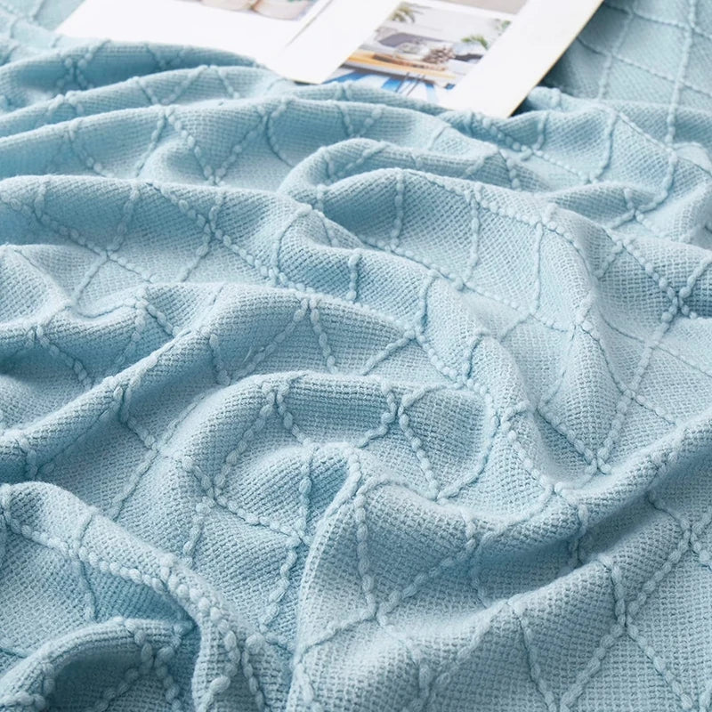 Snugheim Nordic Knitted Tassel Throw