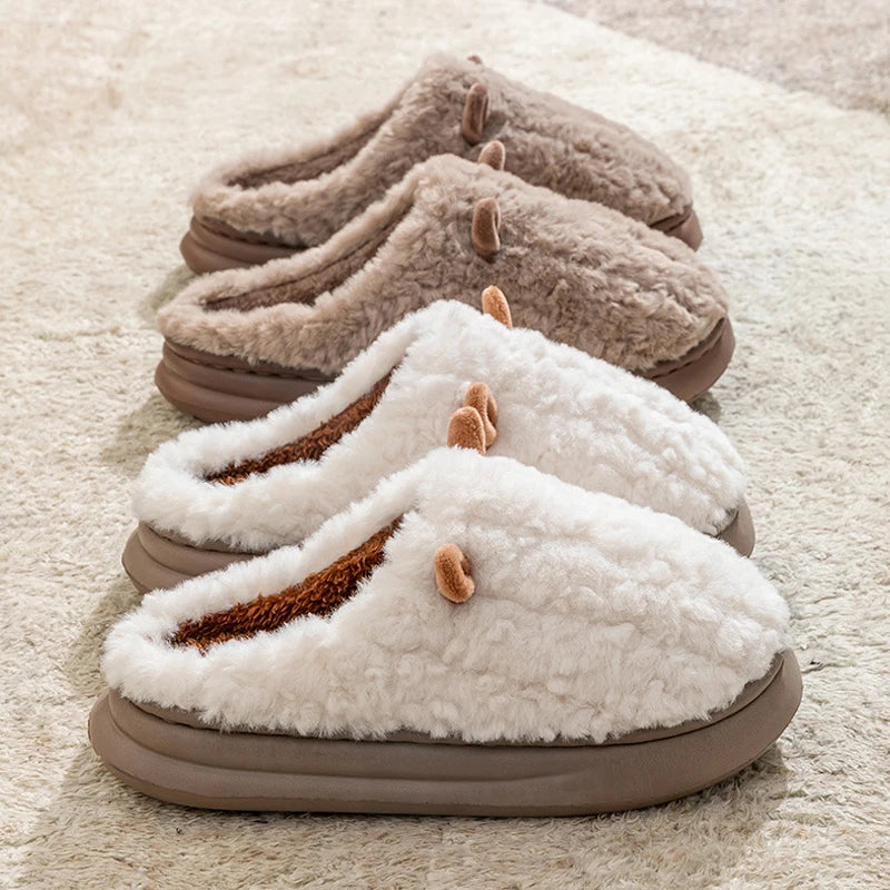 Snugheim Plush Fleece-Lined Slippers