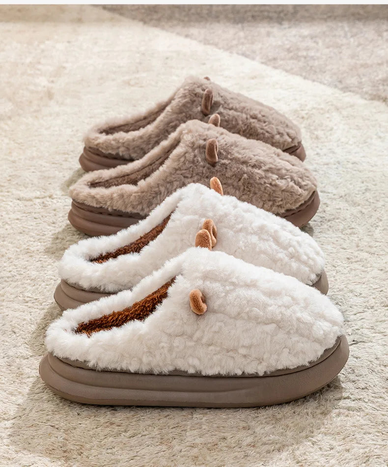 Snugheim Plush Fleece-Lined Slippers