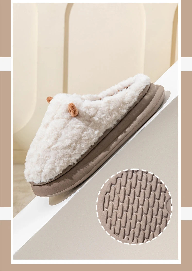 Snugheim Plush Fleece-Lined Slippers