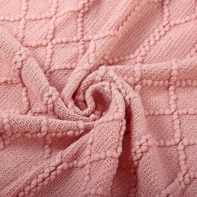 Snugheim Nordic Knitted Tassel Throw