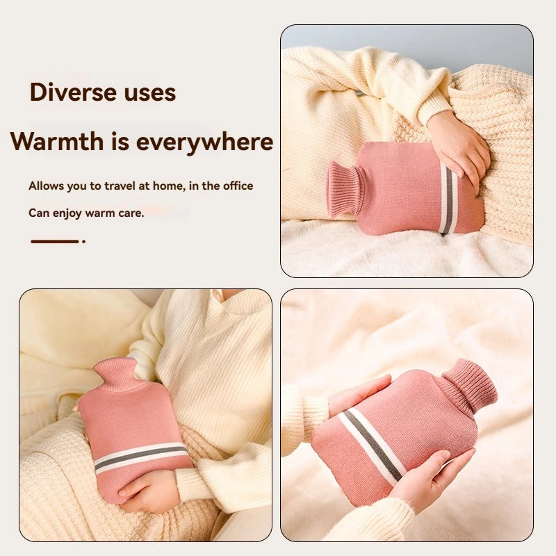 Snugheim Hot Water Bottle with Knitted Cover